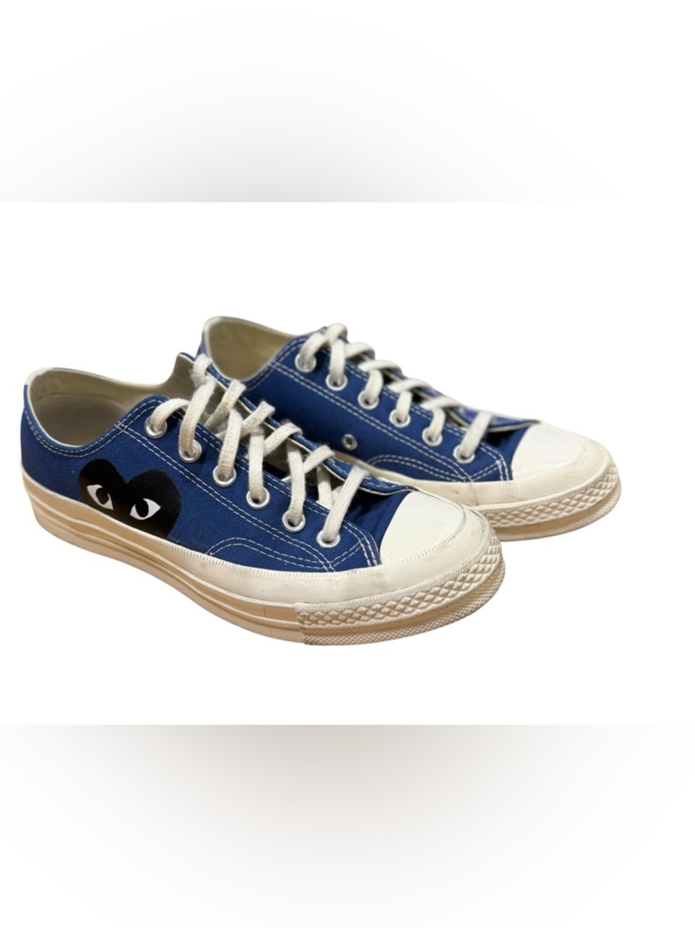 Comme des Garçons Play x Converse Chuck 70 Low Blue Heart Sneakers Size 7
